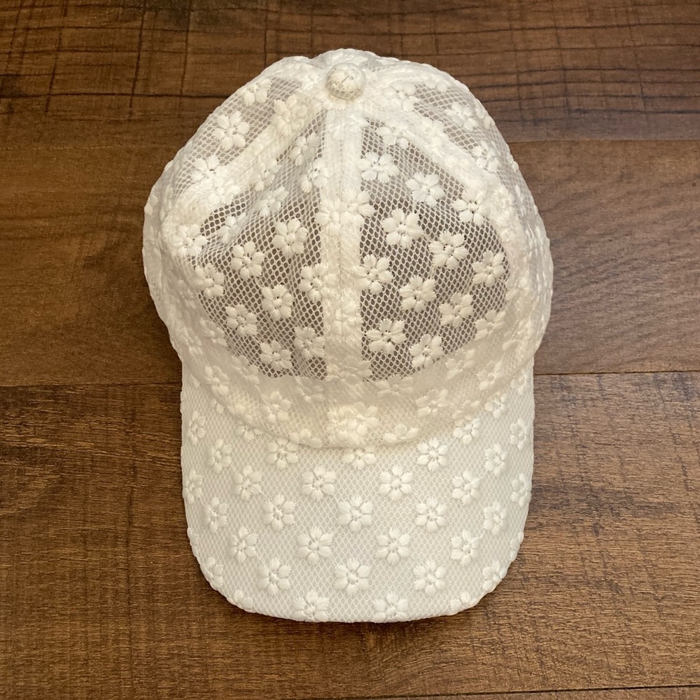 Floral Lace Hat SnapBack Cap Cottagecore Feminine EUC
